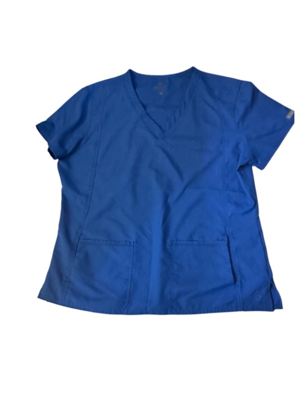 Women's V-Neck Med Couture Scrub Top - Royal Blue Sz XL